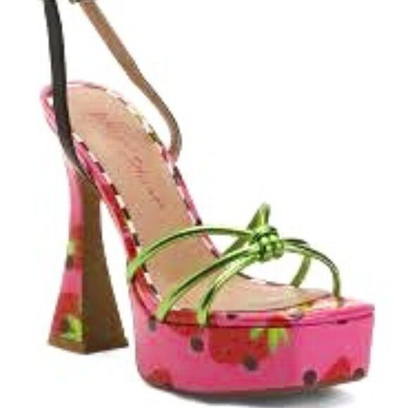 Betsy Johnson Leather Tiky Platform Heel Sandals - Picture 3 of 6